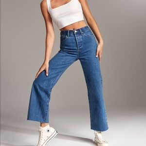 aritzia denim forum farrah wide leg jeans